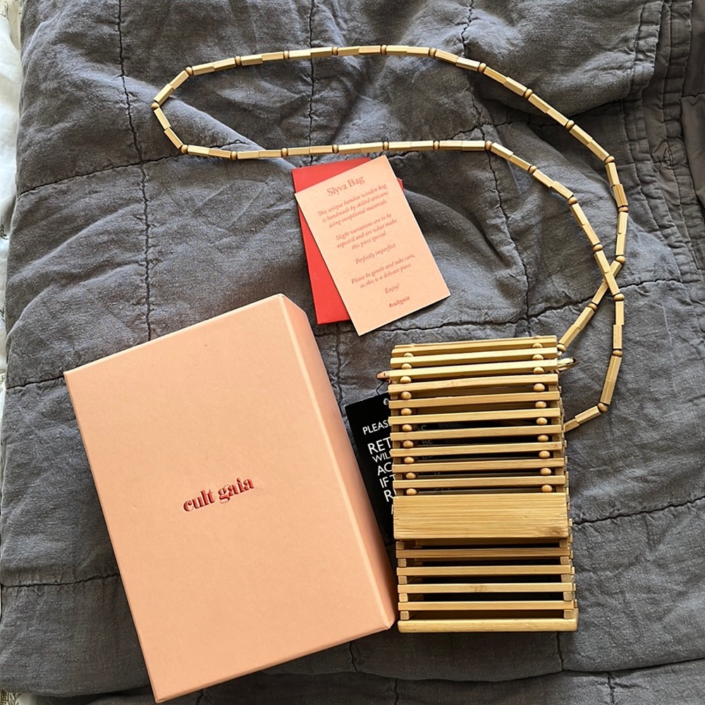 Beautiful Cult Gaia Sylva Bamboo Cage Bag. Hard to find! Comes with box.